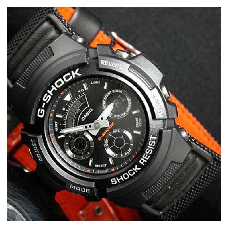 G-Shock Casio classic series, trendy, simple and bold, automatic lighting, fully automatic calendar, waterproof and shockproof luminous AW-591MS-1A