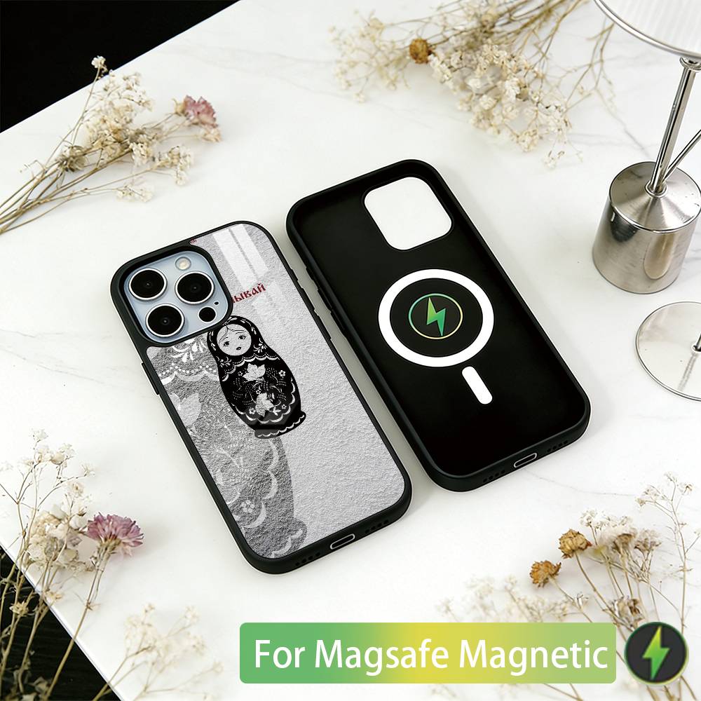 Russian Dolls Matryoshka Phone Case For iPhone17,16,15,14,13,12,11 Plus,Pro Magnetic For Magsafe Wireless Charging