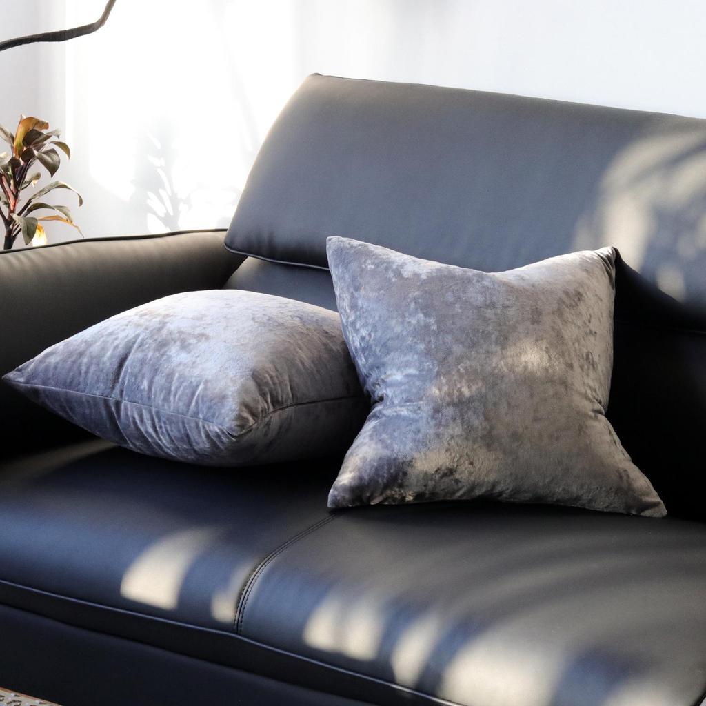 Nordic Velvet Cushion Cover: Soft, Solid Color Ice Flower Design, 1pc