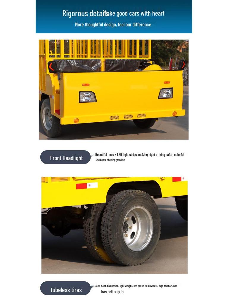 Heavy-Duty Electric Flatbed Truck for Warehouse Logistics