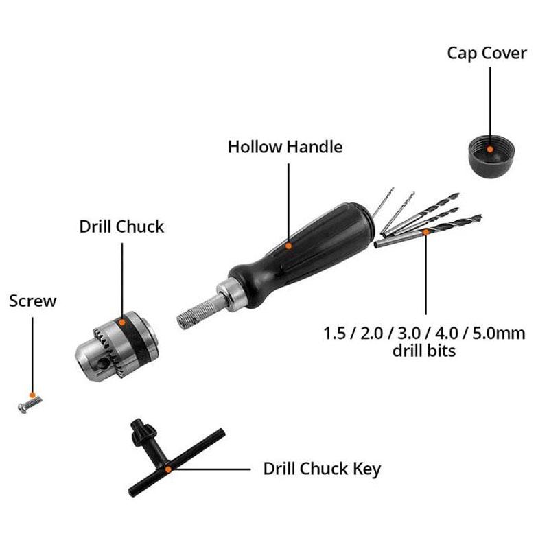 Hand Twist Drill Handle Manual Hand Drill Drilling Wood Plastic Jewelry Manual Drilling Hand Drill