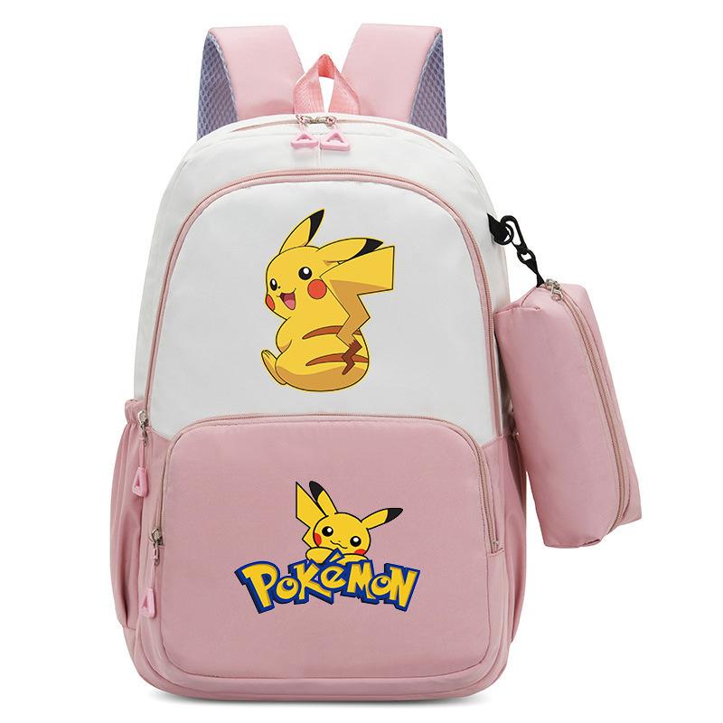 Pokemon Cartoon Printed Backpack Pencil Bag Elementary School Student Junior School Bag Backpack