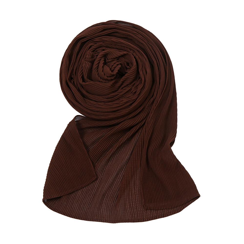 New Autumn Chiffon Wrinkles Scarf For Women Lady Solid Color Thin Scarves Soft Shawl Foulard Viscose Spring Female Wrap Shawls