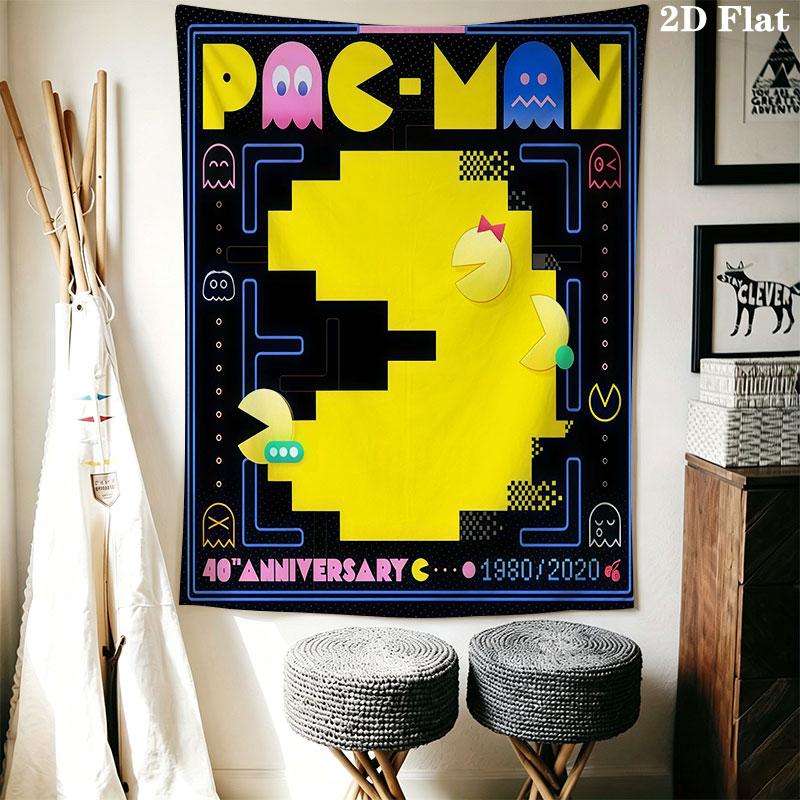 Pac-Man F Wall Hanging Printed Fabric Blanket Decorative Tapestries for Bedroom Living Room Home Decor