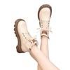 New Women's Ankle Boots Soft Leather Anti Slip Short Boots Thick Bottom Winter UK Lace Comfortable Platform Fashion Boots