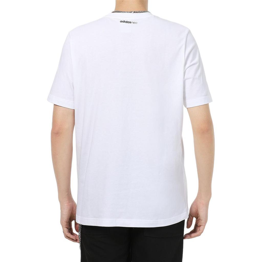 Adidas Neo T Shirts Men's White Crew Neck Moderate Straight Fit GP5677