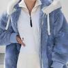 2024 Women's Fashion Plush Zip Hoodie: Warm & Versatile Winter Outerwear