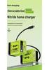 Gallium Nitride PD Fast Charger with Built-in Retractable Cable for Apple Devices.