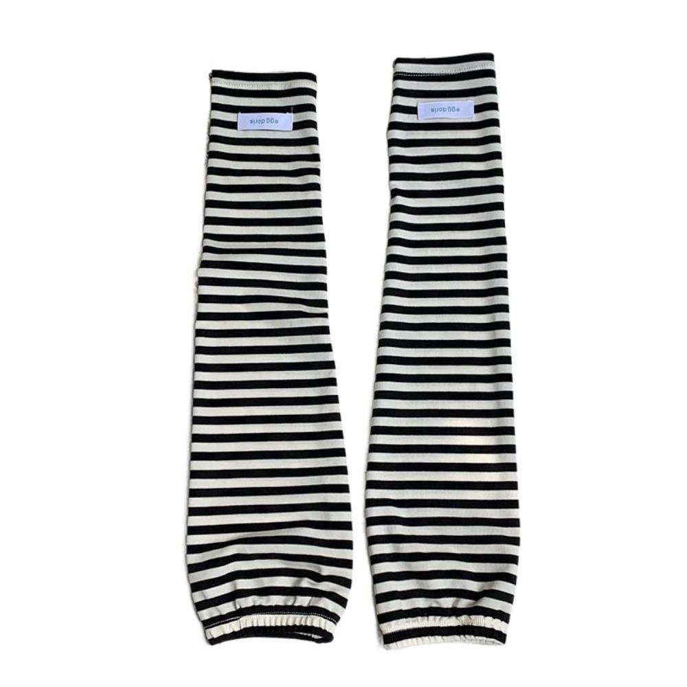 Elastic Striped Ice Sleeves Arm Protection Summer Cycling Sleeves Sunscreen Sleeve Outdoor