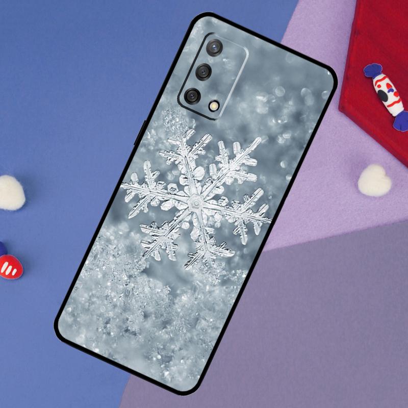 Snow Snowflake Winter Case For Oppo A5 Pro A6 A57 A17 A78 A54 A74 A94 A76 A16 A96 A18 A40 A60 A80 A38 A58 A98 A15