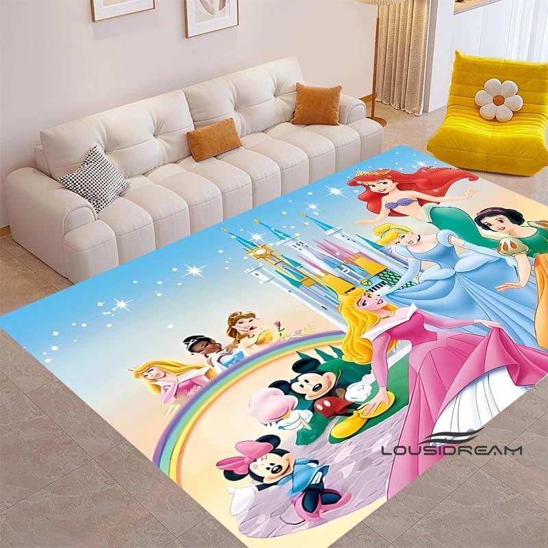 This Disney pink princess-themed rug is suitable for girls' bedrooms, bedside tables, living rooms, sofas, floor mats, children'
