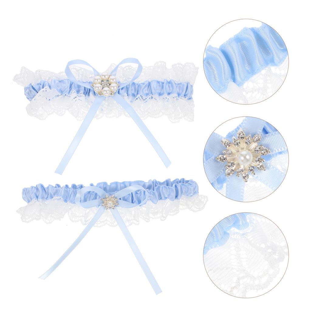 Belt Bowknot Garters Bride Lace European and American for Wedding Leg Bridesmaid