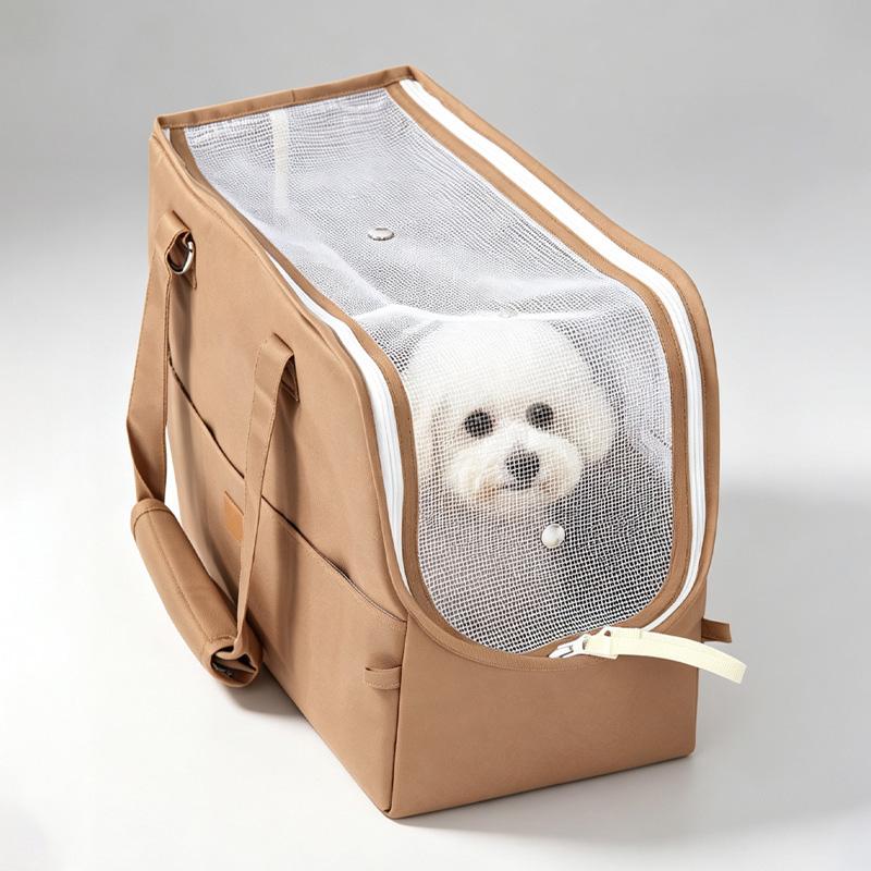 Portable Cat Shoulder Handbag Small Dog Puppy Travel Carry Bag Breathable Pet Tote Handbag for Outdoor Walking Trip