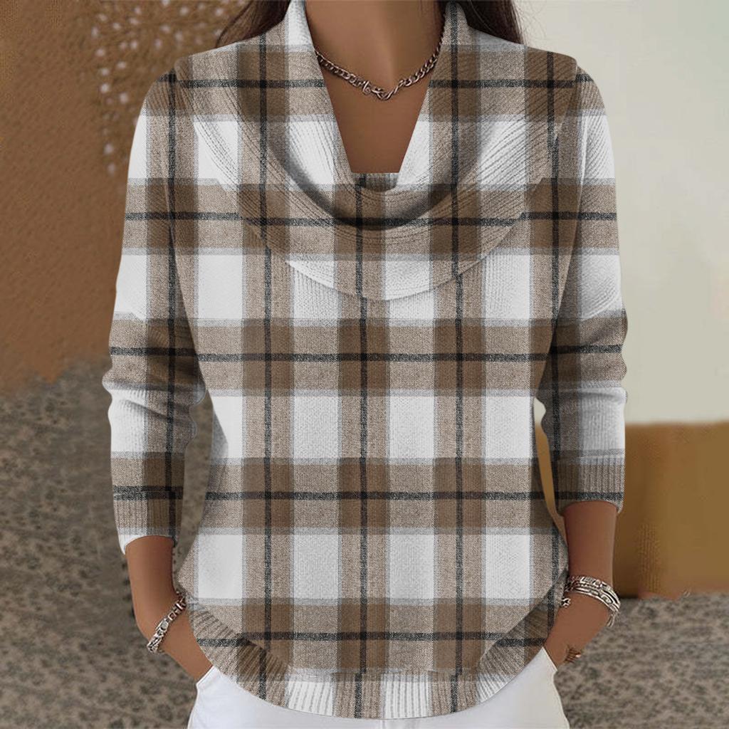 Dam Casual Och Moderiktig Rundhals Långärmad Tryckt Topp Tröja