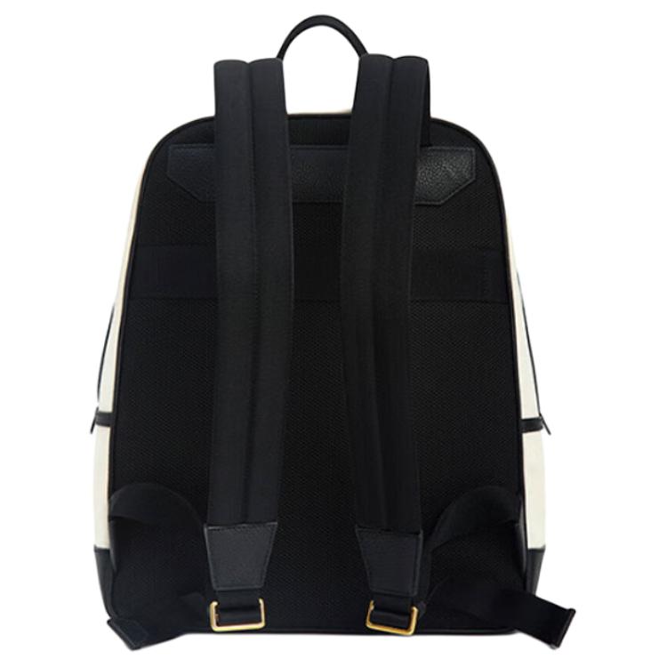 Bally Metal Hardware Letter Micro Logo Leather Backpack Unisex Backpack White 6304855
