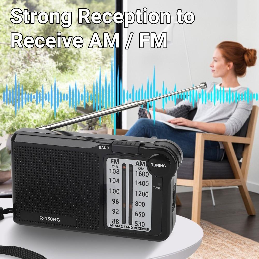 Rechargeable AM/FM Radio 150RG Small Radio Pointer Radio Pocket Radio  Travel