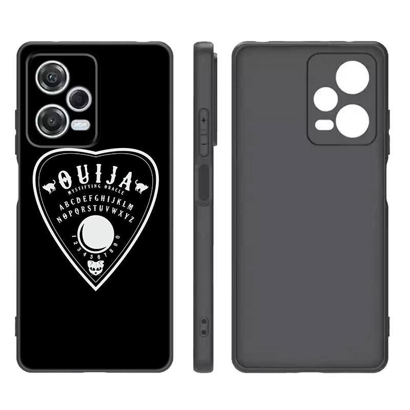 Witches Moon Tarot Witch Ouija Black Silicone Phone Case For Xiaomi Redmi Note 9 10 11 11S 11T 12 13 Pro 5G Plus 9S 10S 12S