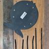 Plant Stand, Albasia Wood Terracotta and Black