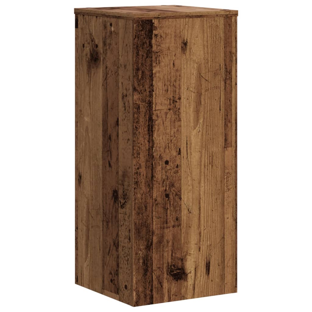 Vidaxl Podstawki Pod Doniczki, 2 Szt., Stare Drewno, 30X30X70 Cm