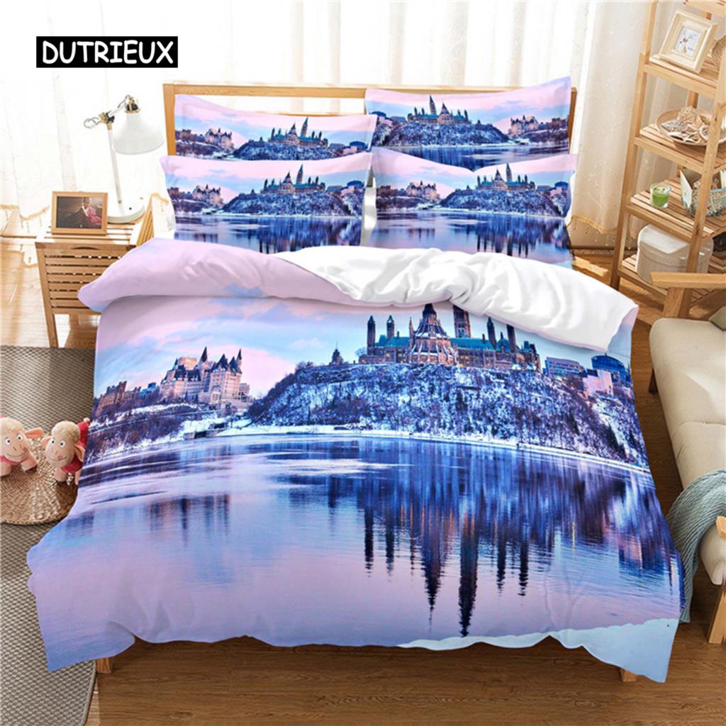 Beautiful  Scenery Bedding Set Duvet Cover Set 3D Bedding Digital Printing Bed Linen Queen Size Bedding Set