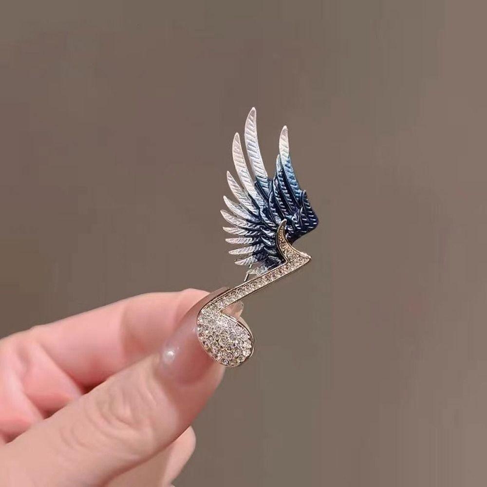 Musical Note Glasses Butterfly Women Brooch Korean Style Brooch Fashion Jewelry Clothing Accessory