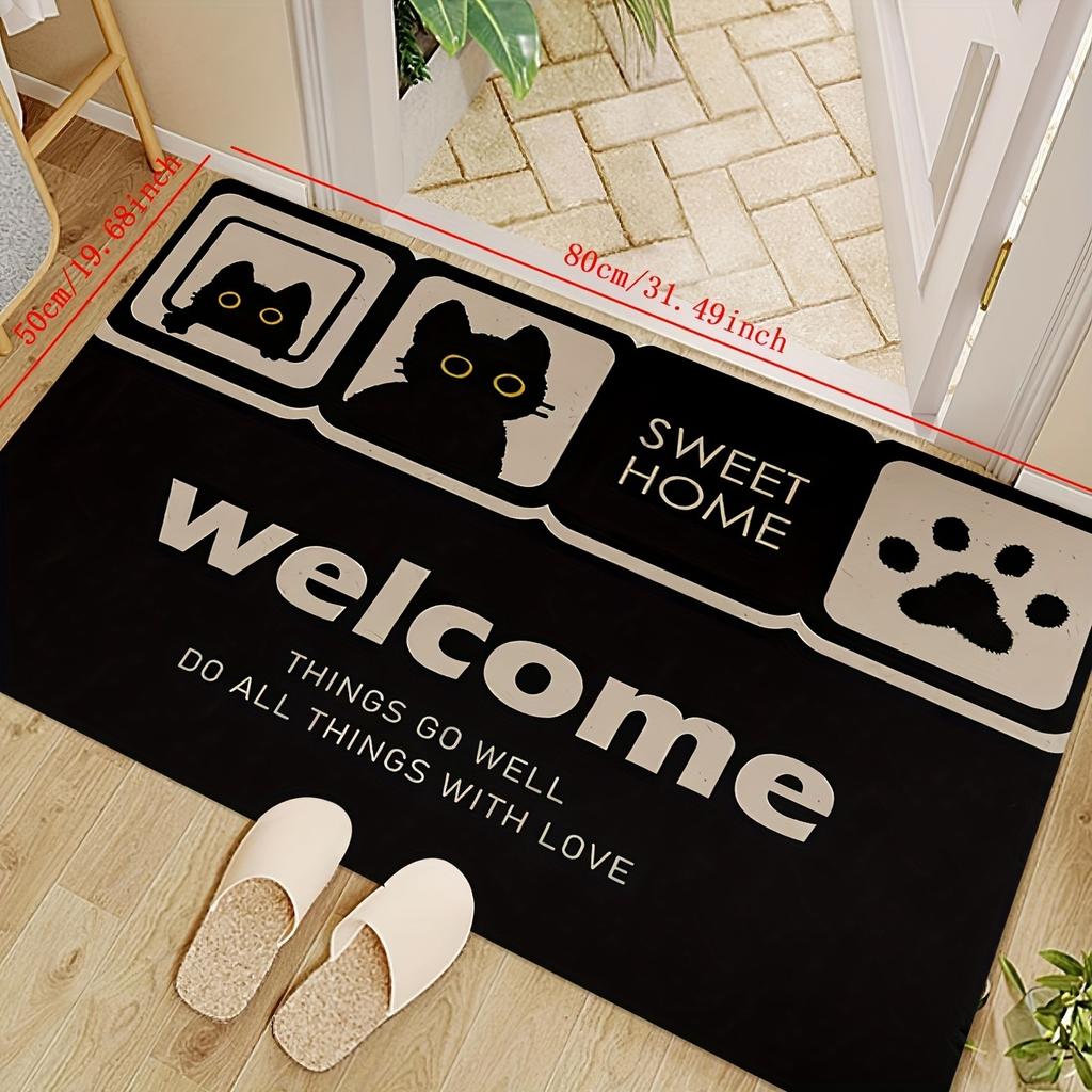 1PC Rainbow Cats Kitchen Rugs Non-Slip Home Door Mats Pop Design Bathroom Rugs Bath Mat Carpet for Home Sink Laundry Decor
