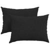 Sofa Cushions 2 Pcs Black 70 X 50 Cm Fabric