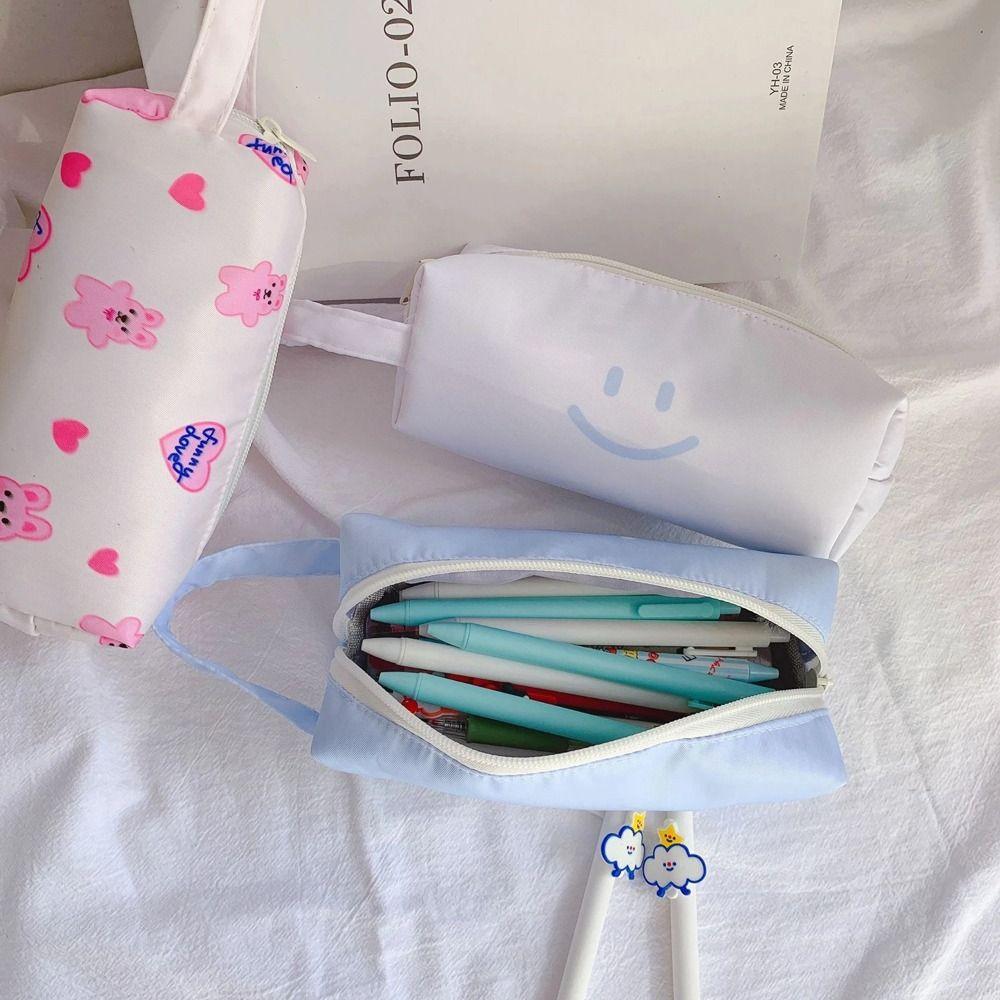

Writing Supplies Cute Animal School Supplies Fresh Style Pen Bag Pouch Pencil Bag Pencil Case Blue Pencil Case