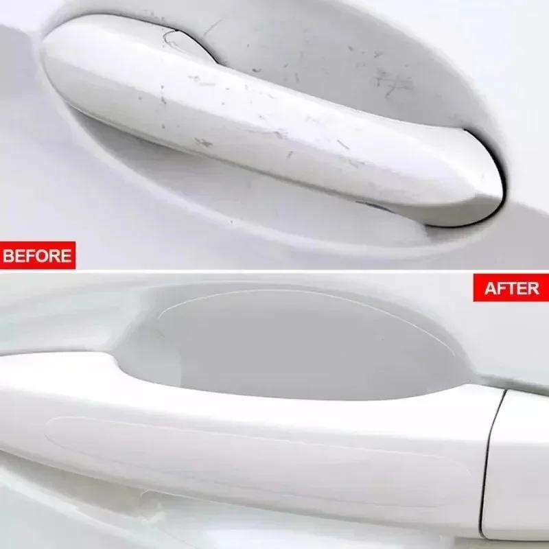 8Pcs TPU Car Door Bowl Anti-scratch Sticker Clear Door Bowl Handle Protection Sticker Paint Surface Film Car Accessories Decals