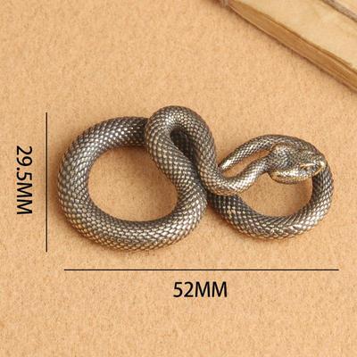 Ornamento vintage a forma di serpente in rame, decorazioni per il tè, statuette di animali antichi, miniature, accessori per la casa e il soggiorno
