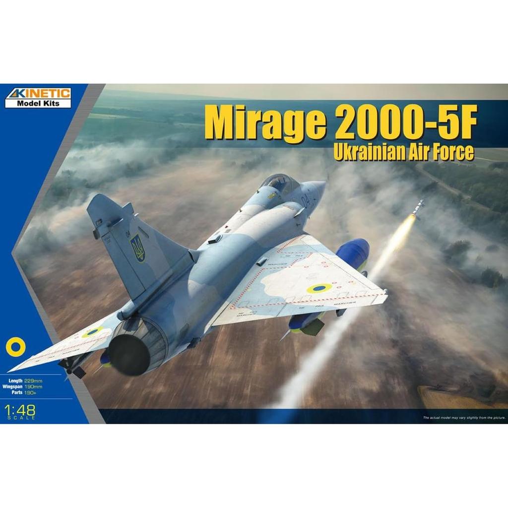 Kinetic 1/48 Ukrainian Air Force Mirage 2000-5F Fighter Jet Plastic Model Kit KNE48180