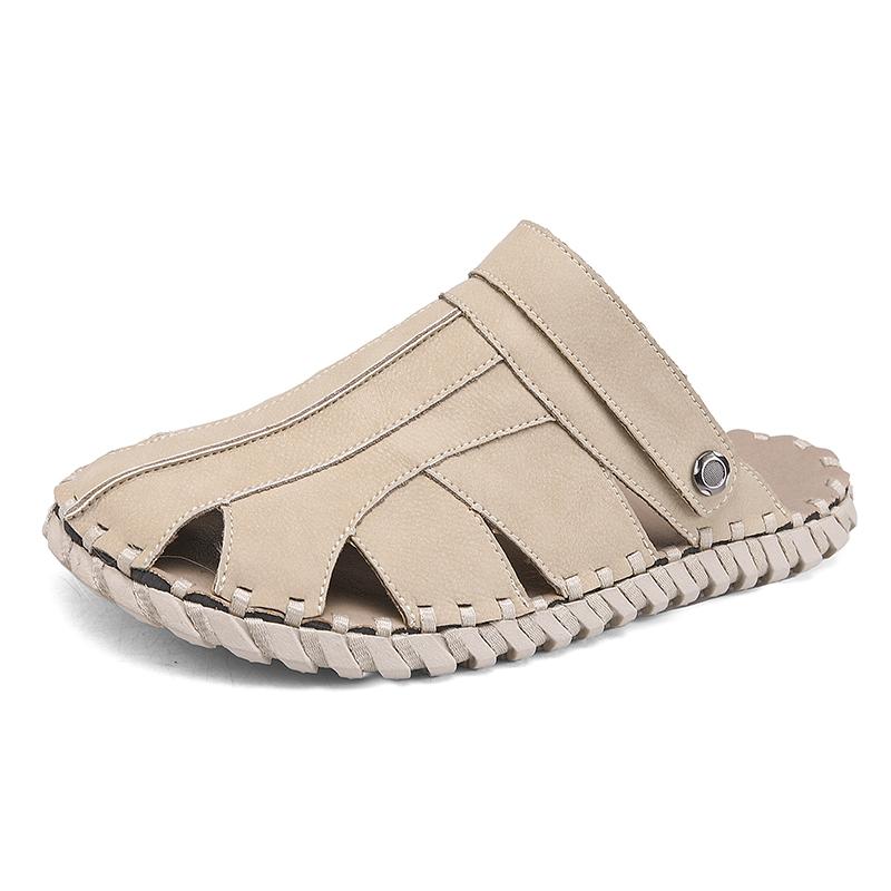 Fashion New Arrival Men's Slippers Comfortable Soft Slides Non-Slip Dual-Purpose Half Drag Breathable Male Sandals Summer Beach Flats