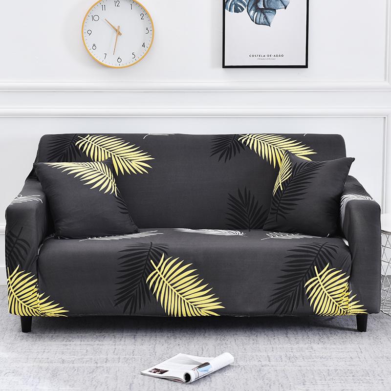 Ash Color Elastic Sofa Covers For Living Room Corner L -Shape Couch Cover Sectional Chair Slipcovers Protector Cover 1 /2 /3 /4 Seat