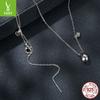 50 Points Moissanite Water Drop Necklace, Charm Temperament S925 Sterling Silver Sparkling Collarbone Chain Jewelry