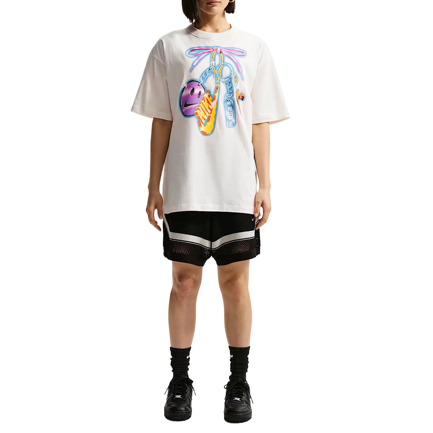 Nike Sportswear Ribbed Crew Neck Relaxed Drop Shoulder T-Shirt Women tops IR7849-133 XS