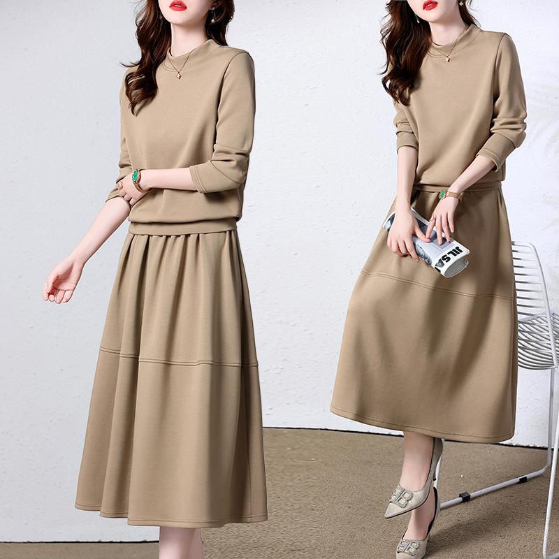 

Fashion casual suit skirt children s spring and autumn new age-reducing thin meat-covering dress two-piece trendy M хакі