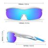 HAAYOT Sunglasses for Men and Cycling Sports Lightweight and Durable TR93 MTB Goggles for Fishing and Glossy White and Ice Blue Women, Glasses,