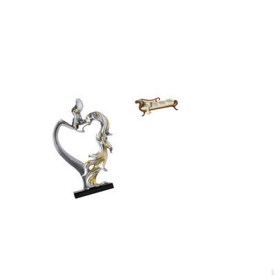 Kissing Couple Figurine Sofa Model Wooden Bed Collectible Desktop Ornament for Bedroom Wedding