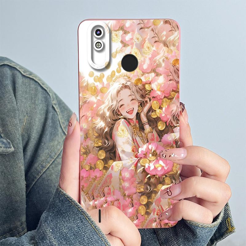 For Tecno Spark 4 Lite / Pop 3 Plus Phone Case Cover KC8S Soft Silicone Sweet Painted Cartoon Funda Lovely Printed Coque Casing