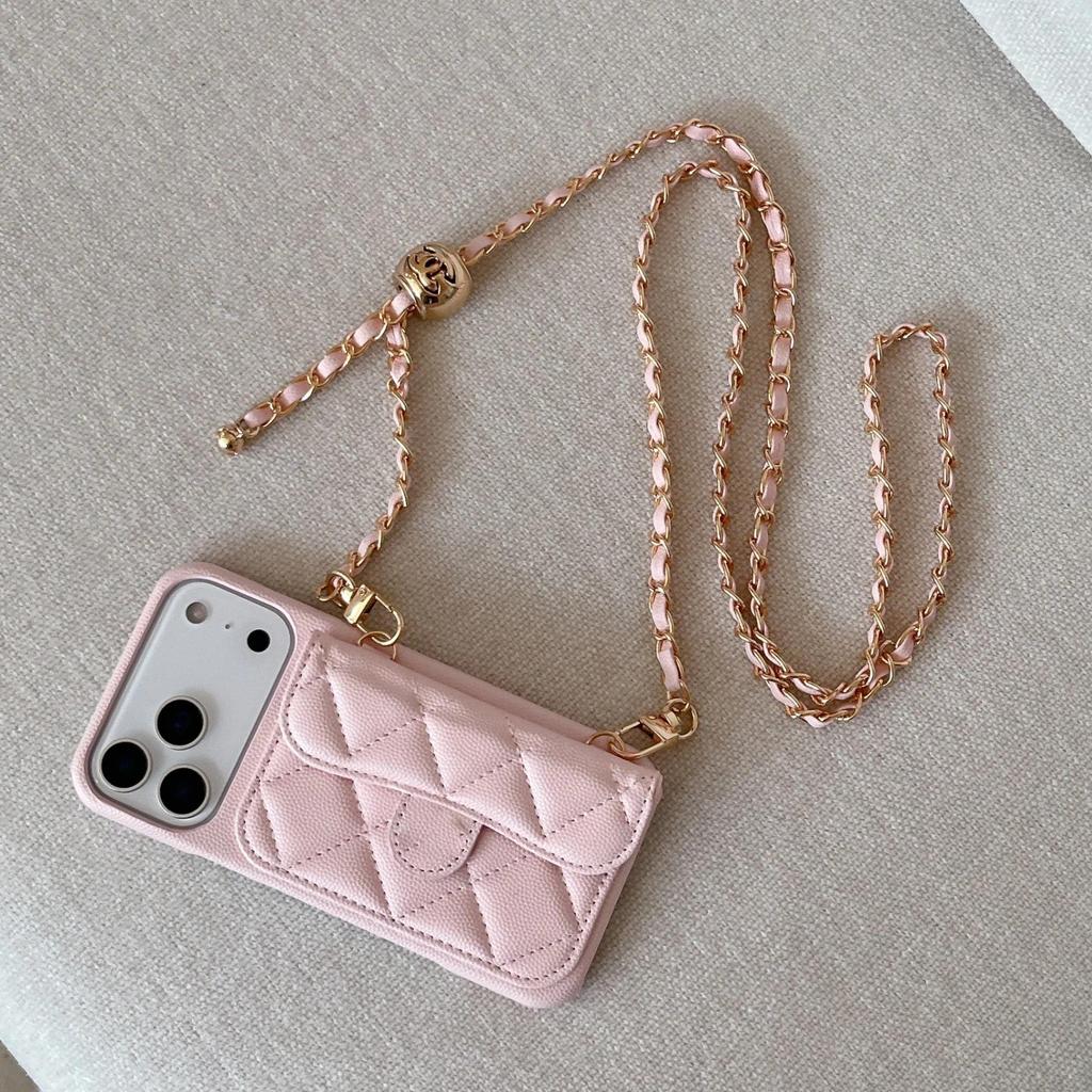 With Clogo Luxury Crossbody Phone Case for Apple IPhone 13 14 15 16 17 Pro Max Card Holder Wallet Adjustable Lanyard Shoulder Strap Leather