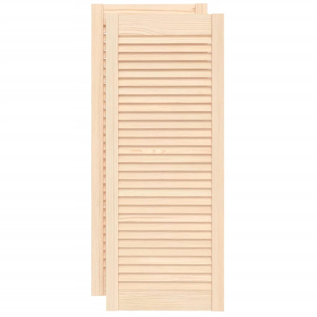 Cabinet Doors with Slatted Design 2 Pcs 99.3 X 39.4 Cm Solid Wood