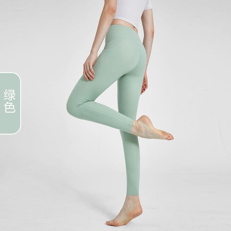High Waist Yoga Leggings Women With Butt Lift Effect Compression Fit Running Workout Pants Nylon Spandex Stretch