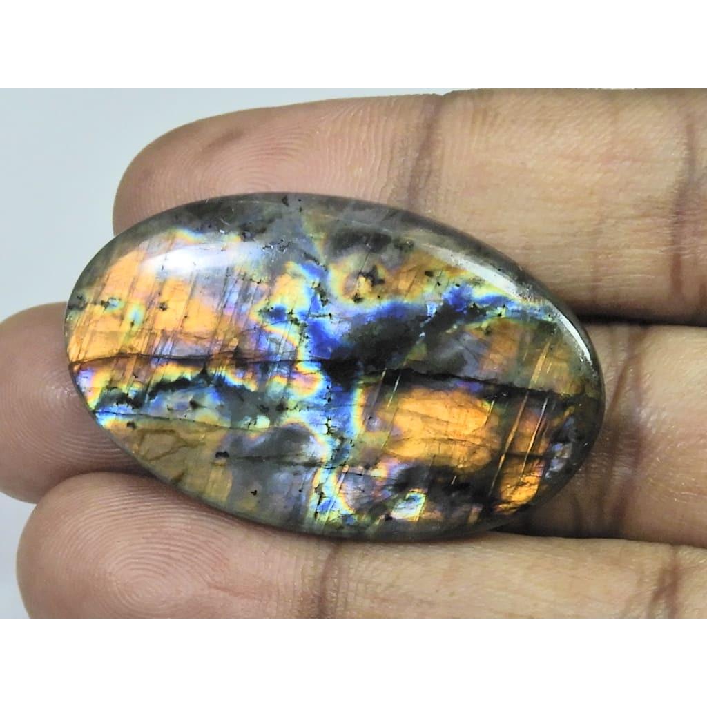 

25X42X04MM Natural Purple Labradorite Spectrolite Oval Loose Gemstone 48Cts. D-399