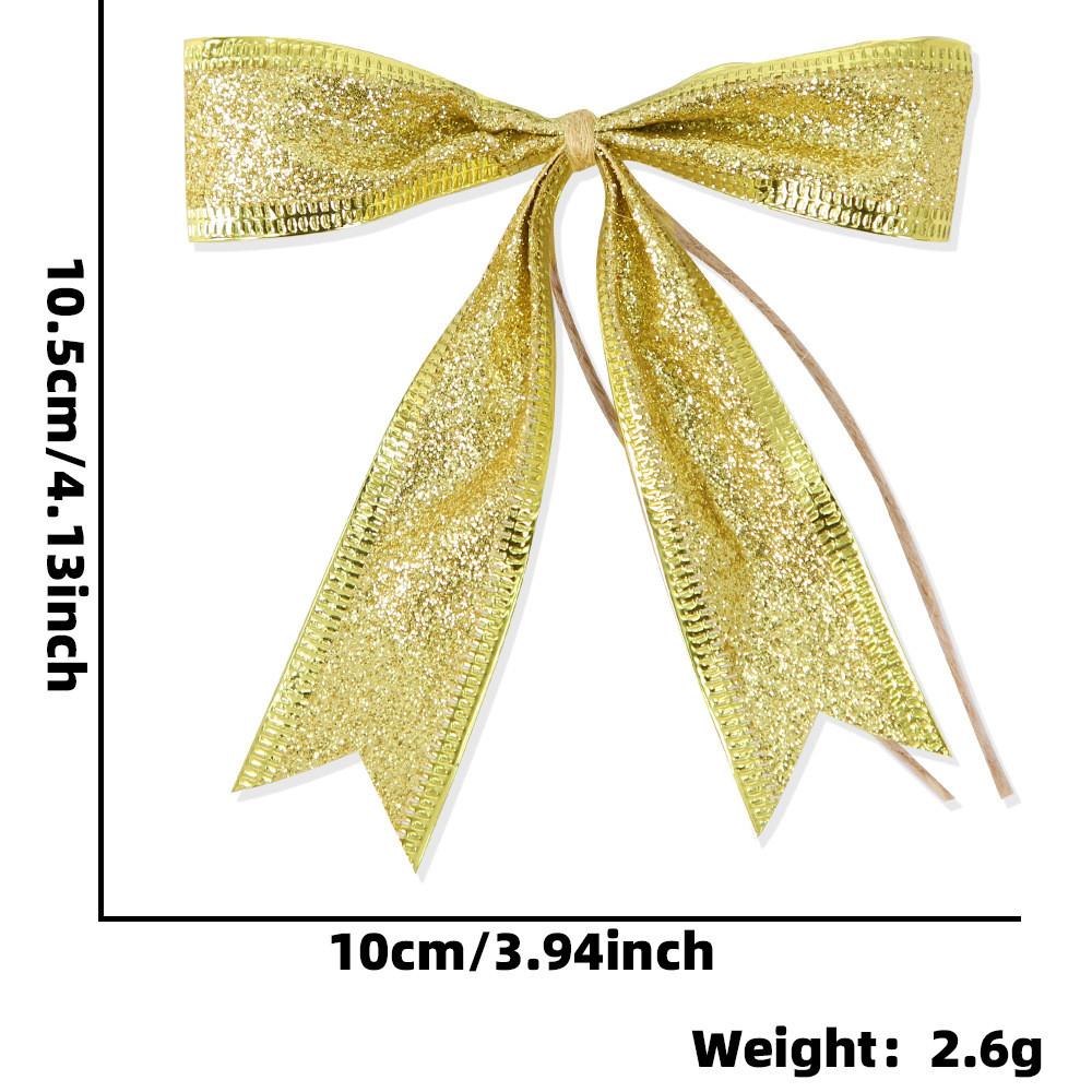 Stylish 10cm Polyester Bow Decorations For Christmas Featuring Snowman Blue And Pink