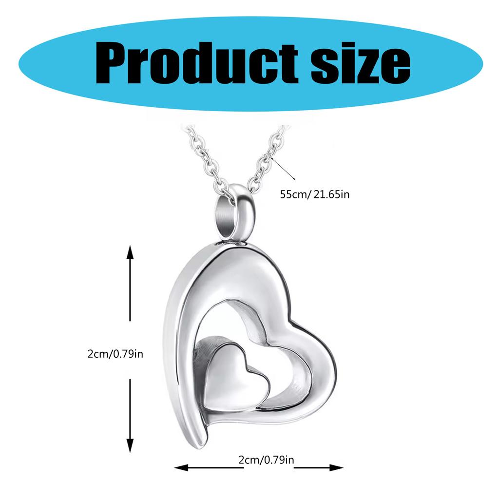 Heart Pendant Necklace for Ashes Heart Charm Necklace Wedding Necklace Bride Wedding Jewelry for Girl Birthday