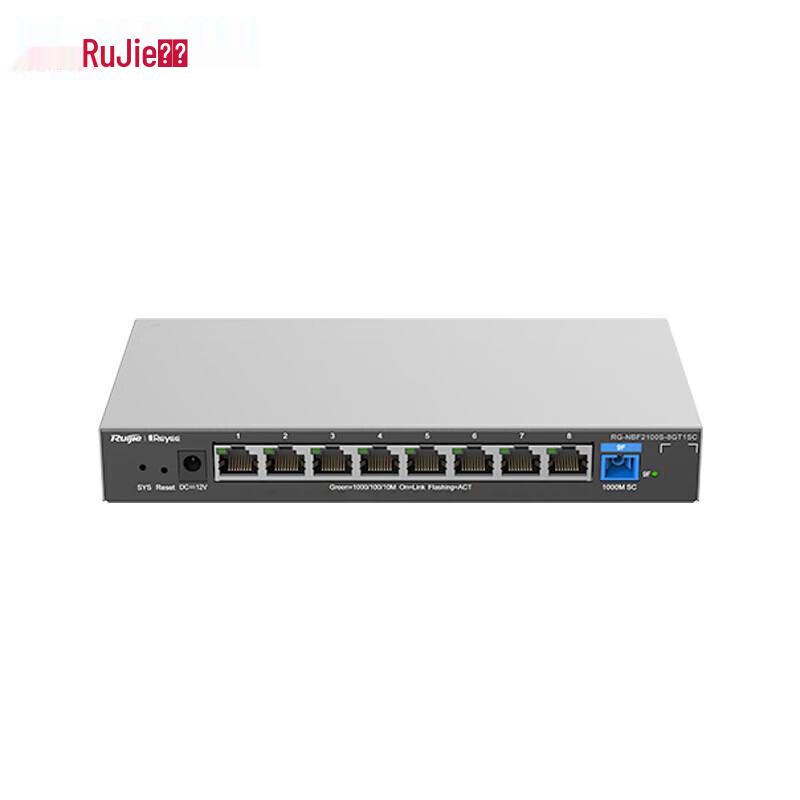 

Ruijie Desktop 8-Port Gigabit Layer 2 Managed Optical Access Switch ONU