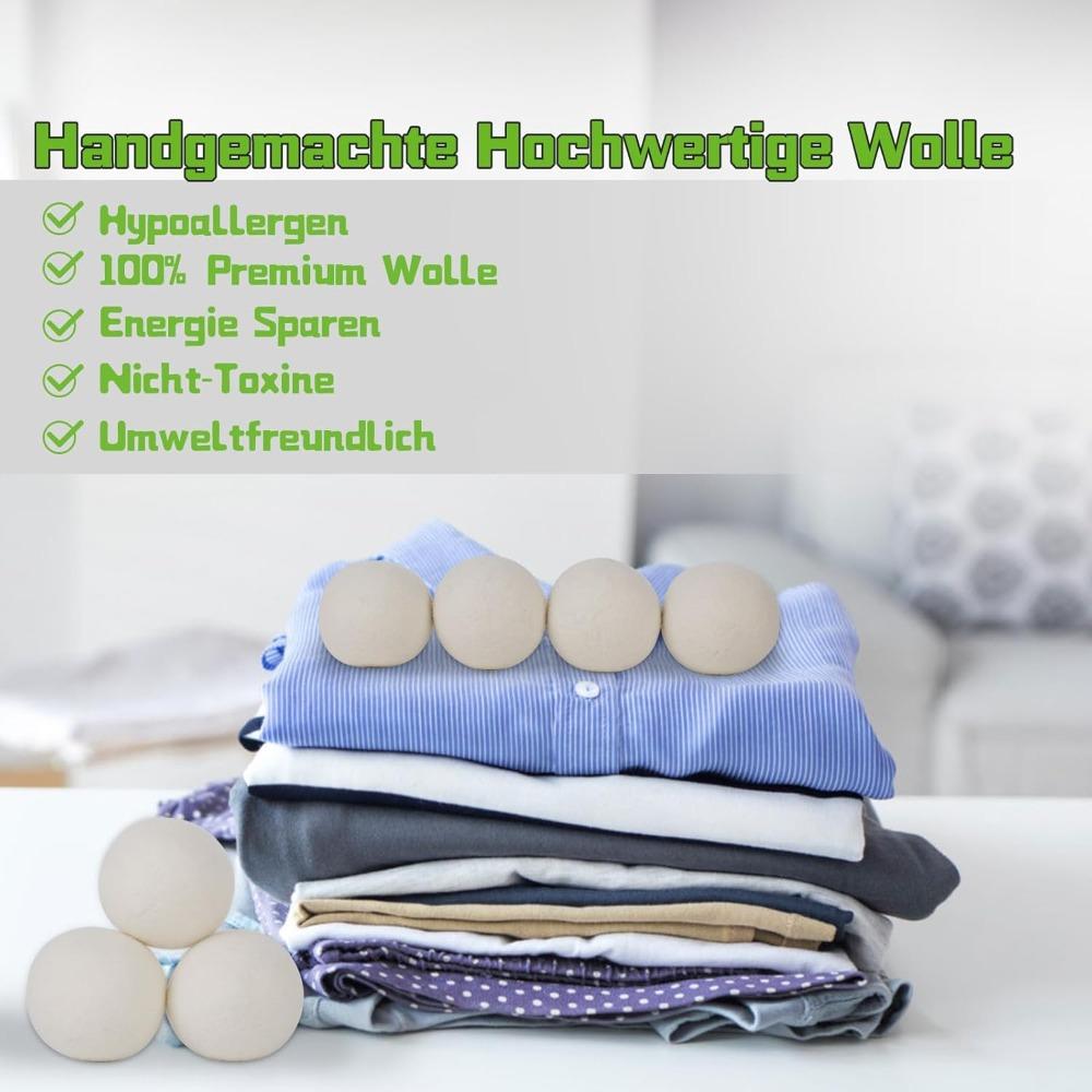 8pcs 8cm Wool Dryer Balls Natural Fabric Softener Reusable Antistatic Softener Laundry Ball Home Washing Machine Accessories