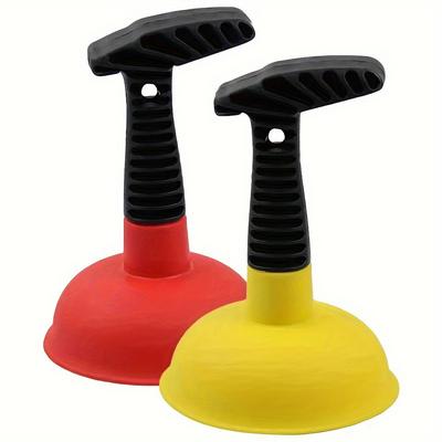 PVC Sink & Drain Plunger -2pcs, Multi-Purpose Pipe Clog Remover for Kitchen and Bathroom, Efficient Toilet Unclogger