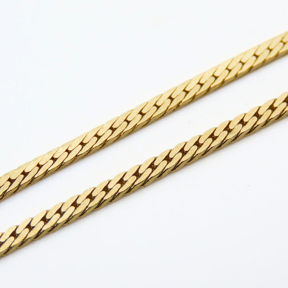 Used NINA RICCI Necklace NR Logo Metal Gold Plating