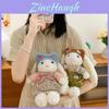 Bunny Plush Toy With Tulip Checkered Floral Dress For Kids And Collectors